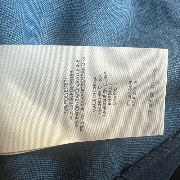 CAbi Check Blazer Style # 5475 Windowpane Check Navy Blue - Picture 7 of 7